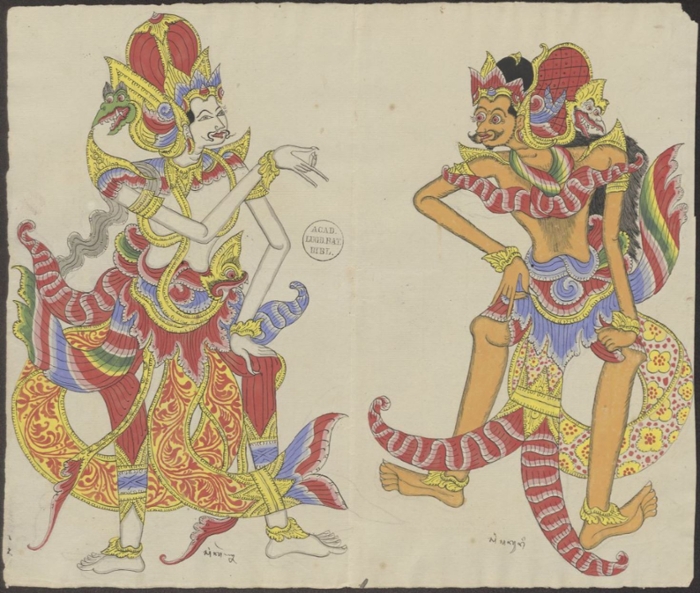Balinese narratieve afbeelding uit de 19e eeuw